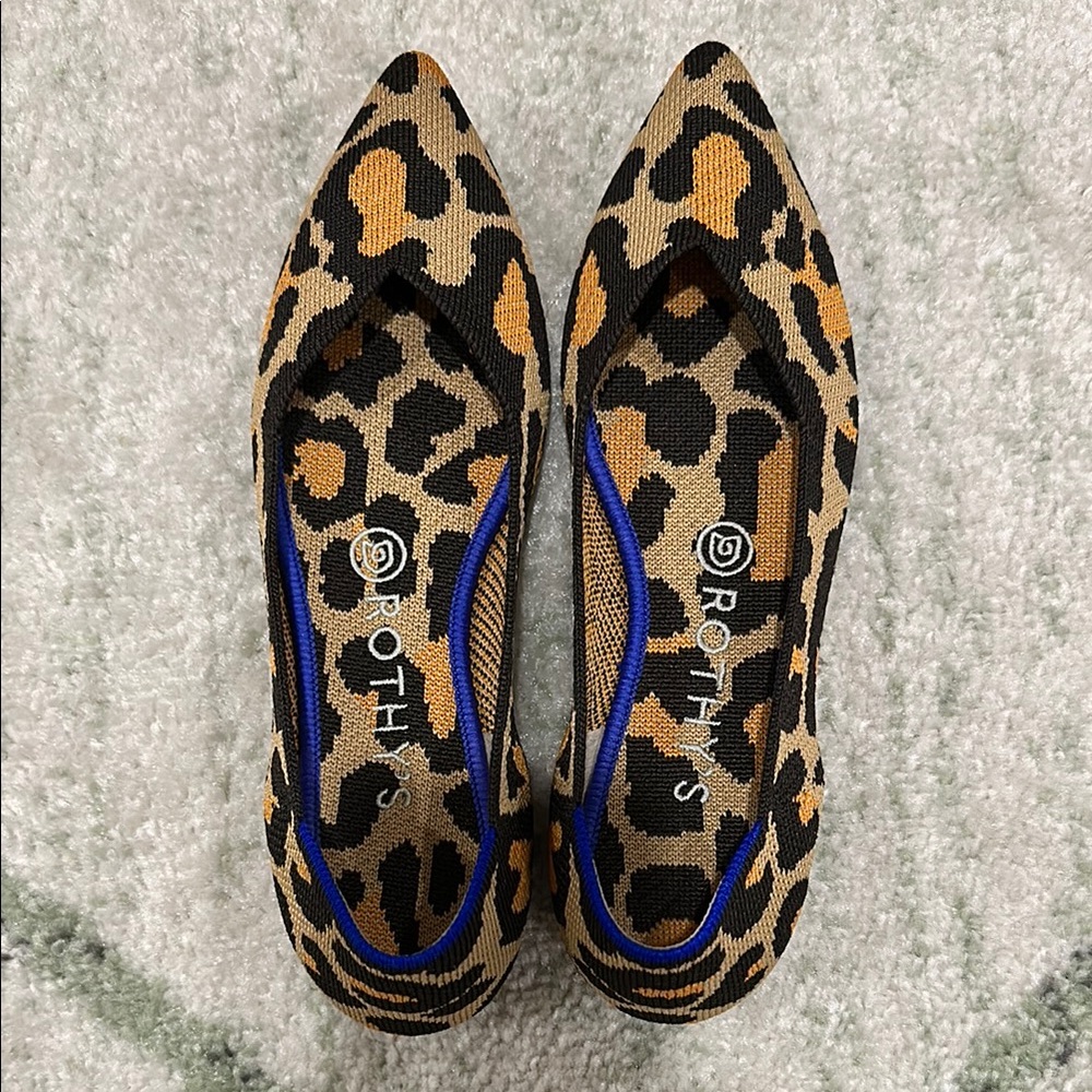 Rothy's The Point Big Cat Print 7.5